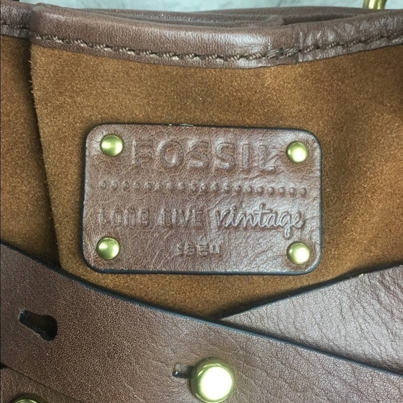 FOSSIL Brown Suede Handbag - Picture 7 of 8